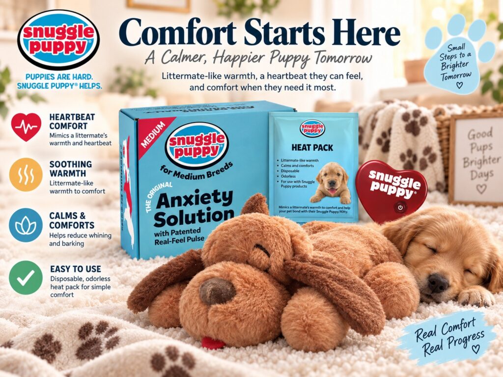 Snuggle Puppy Heartbeat Toy Calming Comfort Anti-Anxiety